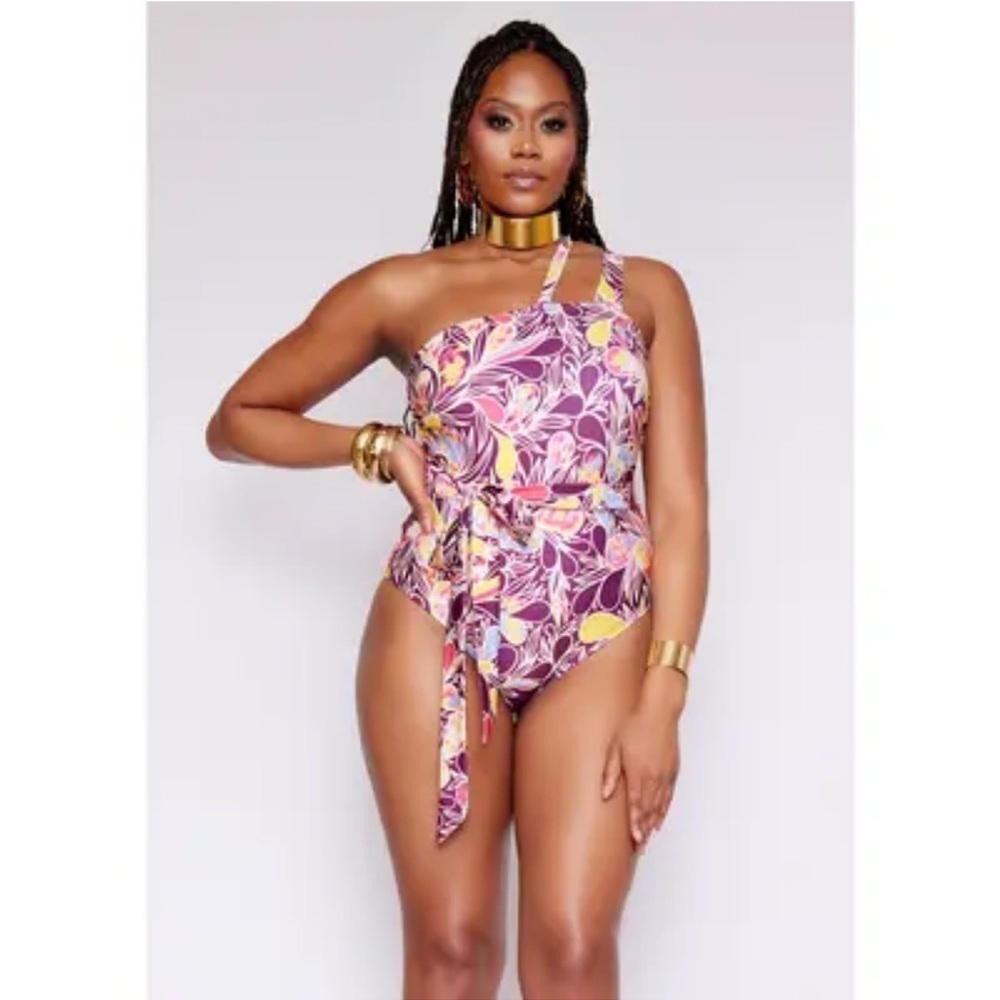 D’Iyanu one piece Swimsuit Adowa Women's African Print Swimsuit Tropical Paisley